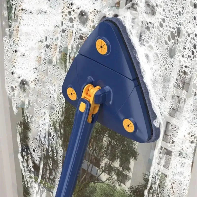 Trapeador Triangular Giratorio 360° con Microfibra para Esquinas