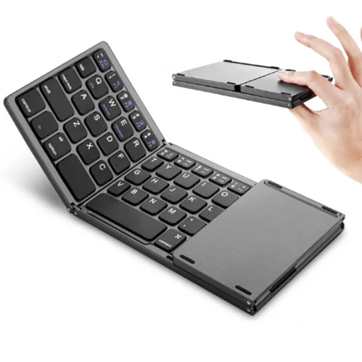 Teclado Inalámbrico Plegable Bluetooth con Touch Pad Integrado