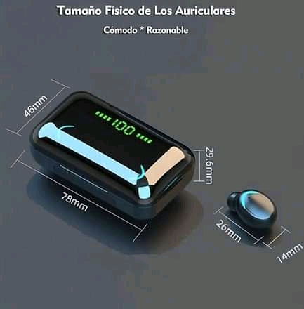 Audífonos Bluetooth F9 TWS con Power Bank 2000 mAh y Pantalla LED