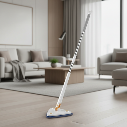 Trapeador Triangular Giratorio 360° con Microfibra para Esquinas