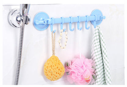 Colgador con Ventosa Multifuncional de 6 Ganchos sin Perforar