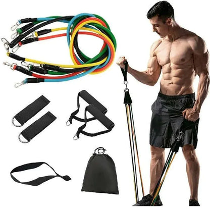 Kit de Bandas de Resistencia con Accesorios para Entrenamiento en Casa