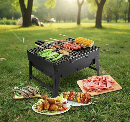 Mini Parrilla Portátil Plegable para Camping y Asados