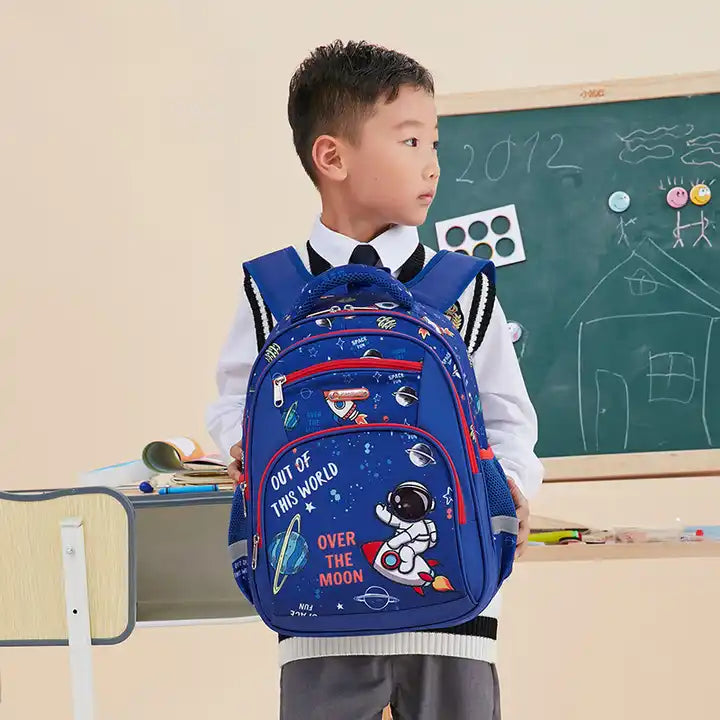 Mochila Escolar Espacial – Oficio Multibolsillos