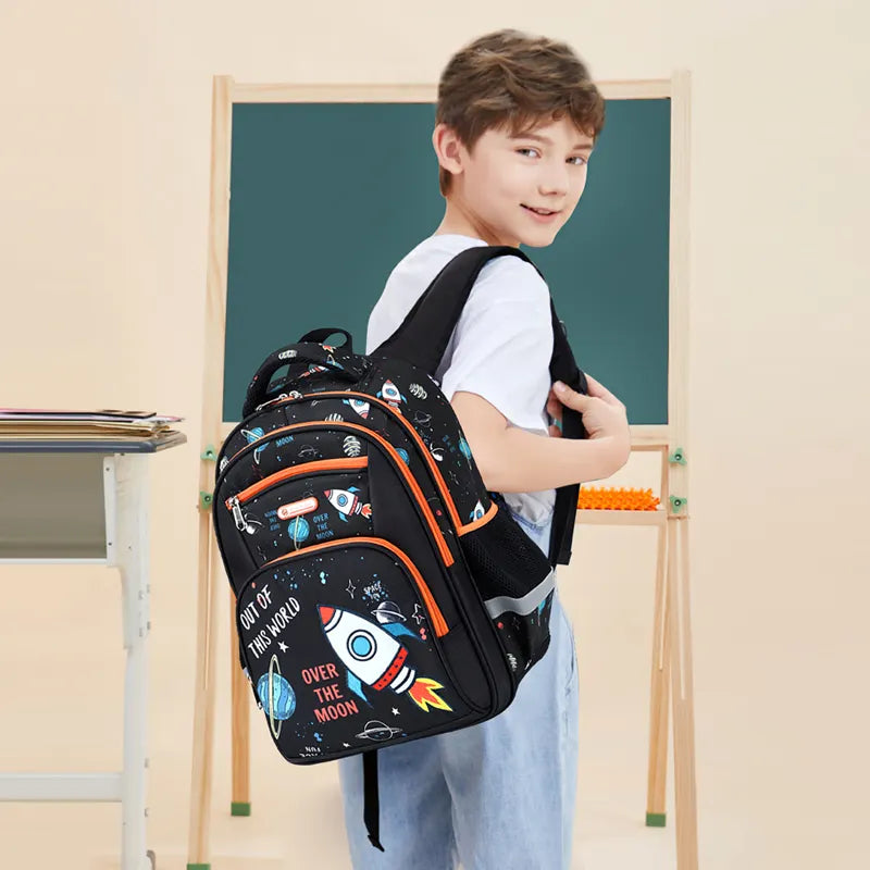 Mochila Escolar Espacial – Oficio Multibolsillos