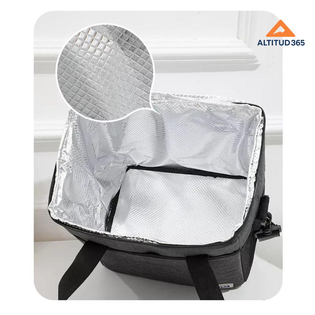 MOCHILA CON LONCHERA PLOMA