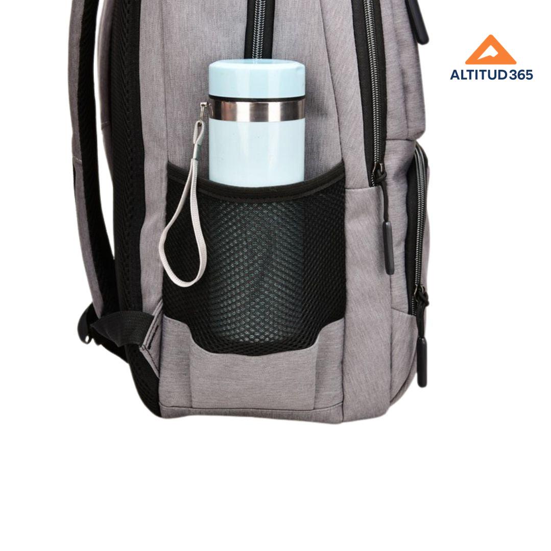 MOCHILA CON LONCHERA PLOMA