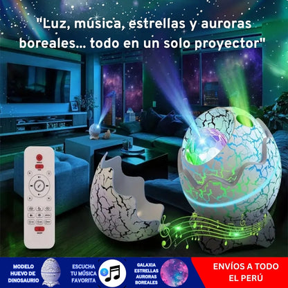 DinoGalaxy: Proyector de Estrellas y Auroras Boreales con Música